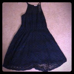 Dark navy halter dress